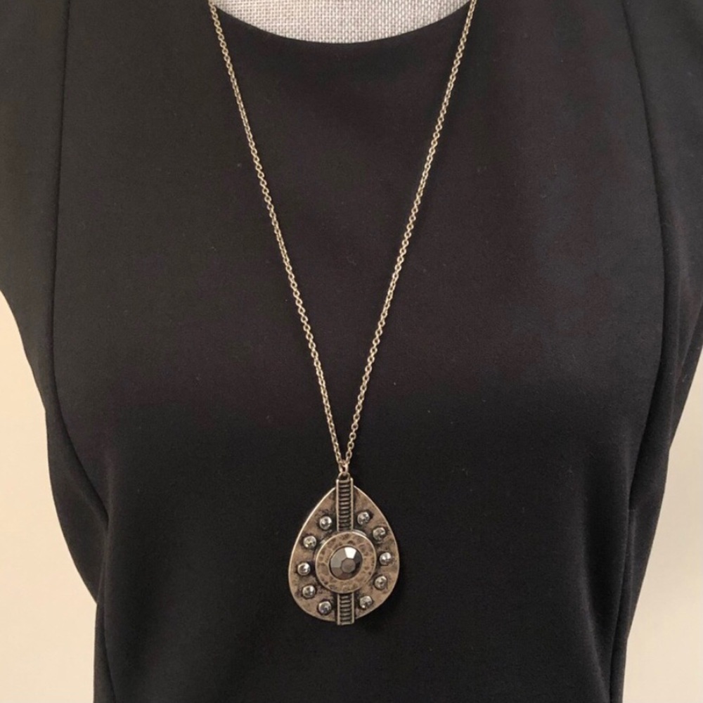 Antique gold boho necklace